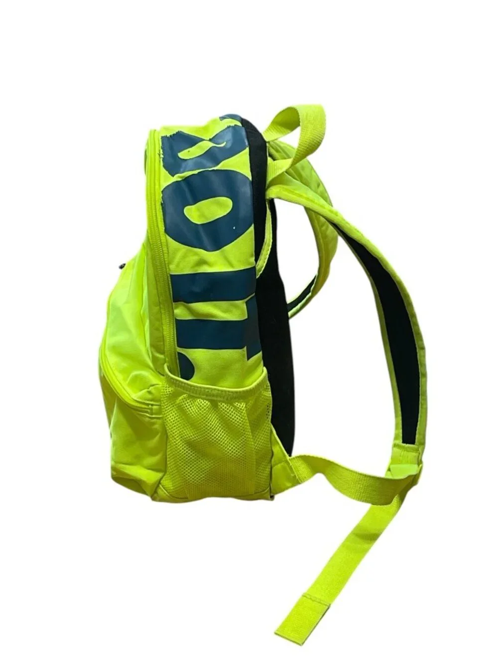 Nike Just Do It Neon Yellow Backpack 100% Polyester With Adjustable Straps & Dua